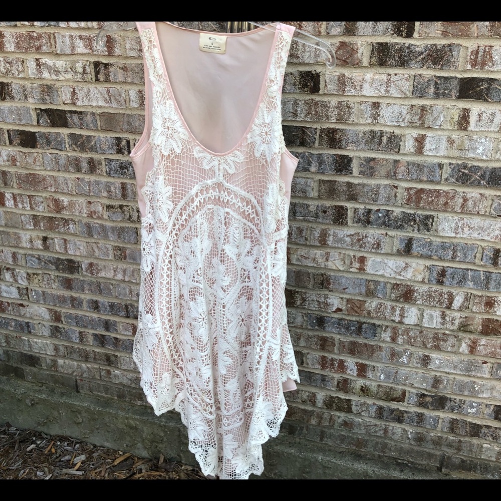 Blush pink crochet dress pins and needles boho - Picture 2 of 8